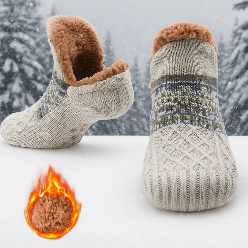 Super Warm Winter Non-Slip Floor Socks Women Men Snow Socks Sleep Carpet Slippers Socks Women Velvet Boot Unsiex Home Wear