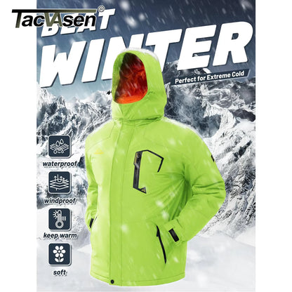 Fleece Lining Mountain Jackets Mens Hiking Jackets Outdoor Removable Hooded Coats Ski Snowboard Parka Winter Outwear