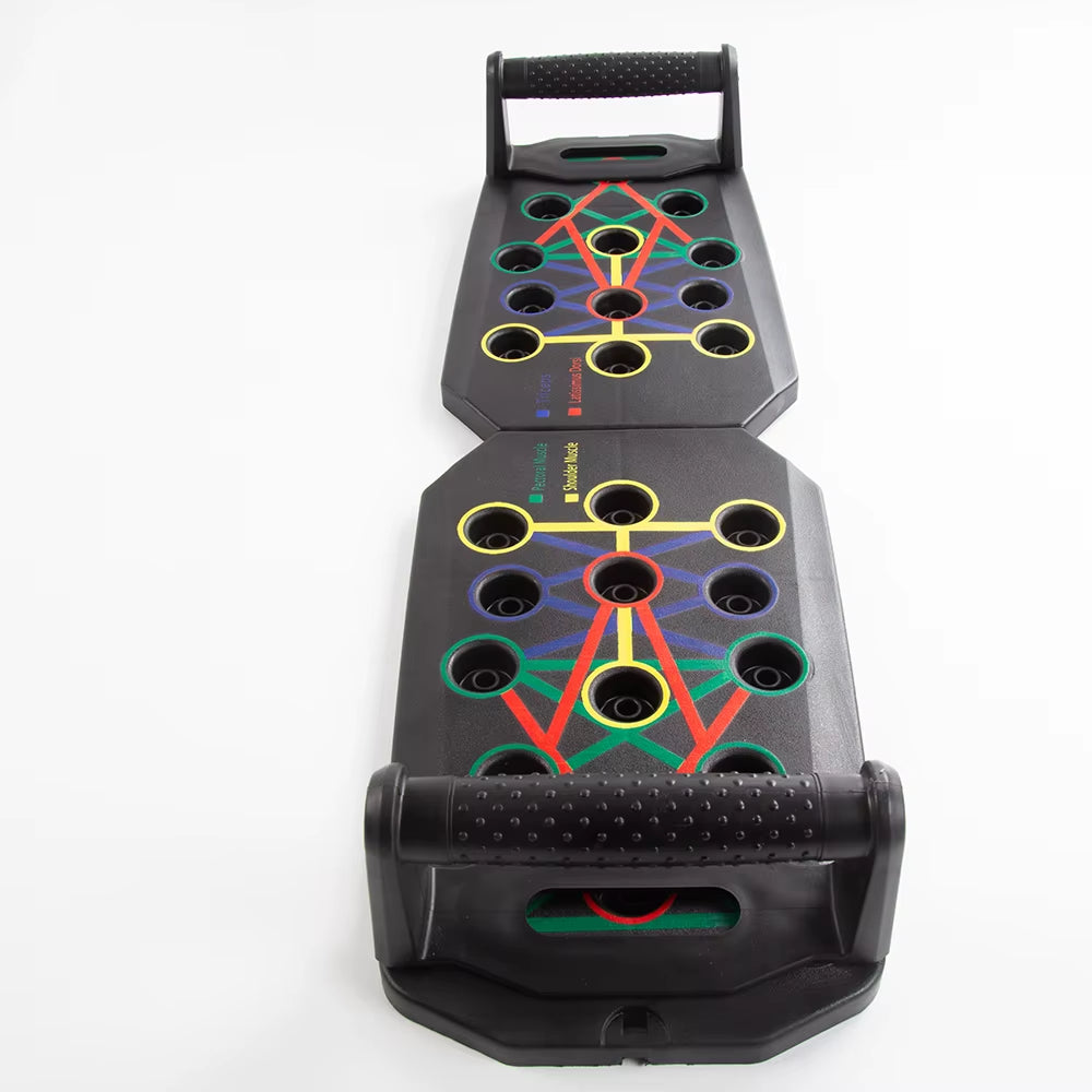 Portable Foldable Push-Up Board Set with Handles Multifunctional Fitness Equipment for Chest Abdomen Arms Back Training